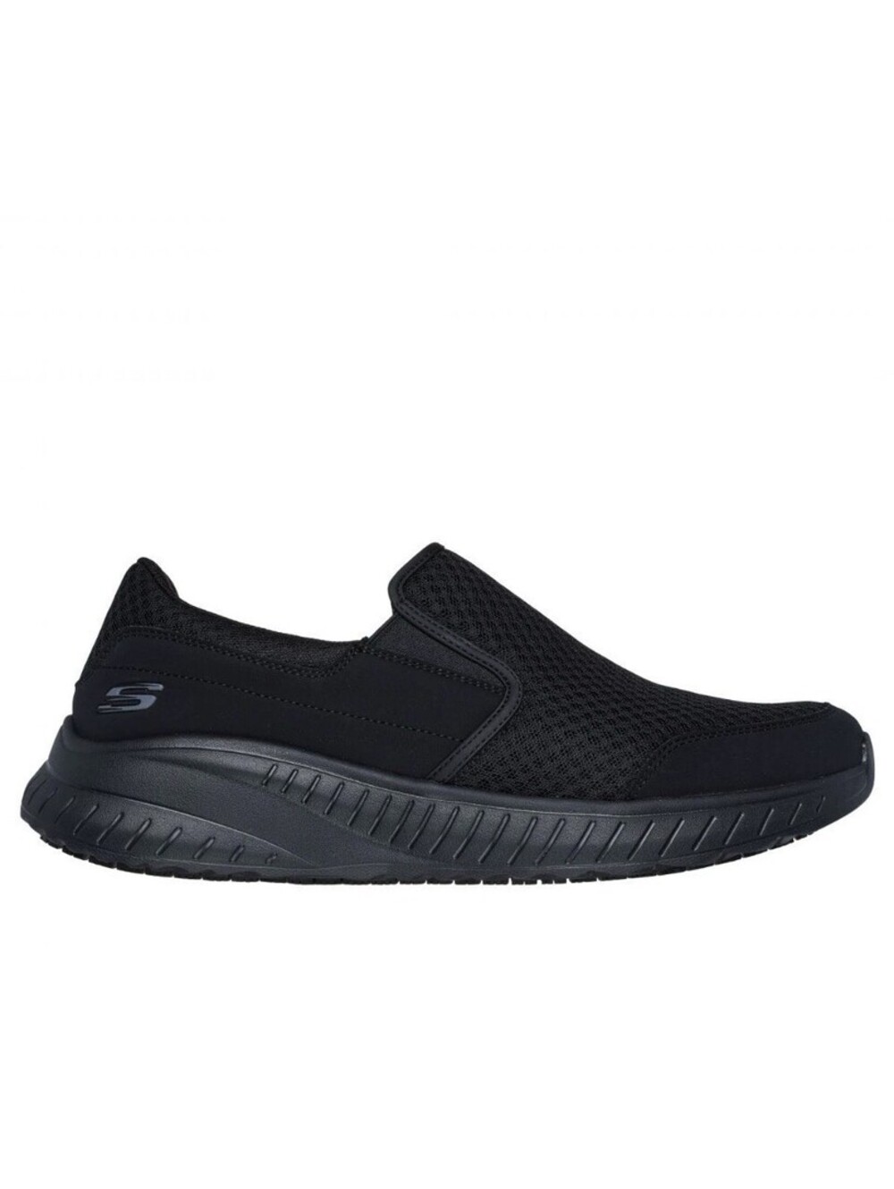 Skechers Work Shoes Men 11 Black Soft Toe EH/Slip Resistant/Memory Foam 200273